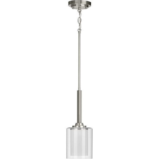 Kene One Light Mini Pendant in Brushed Nickel