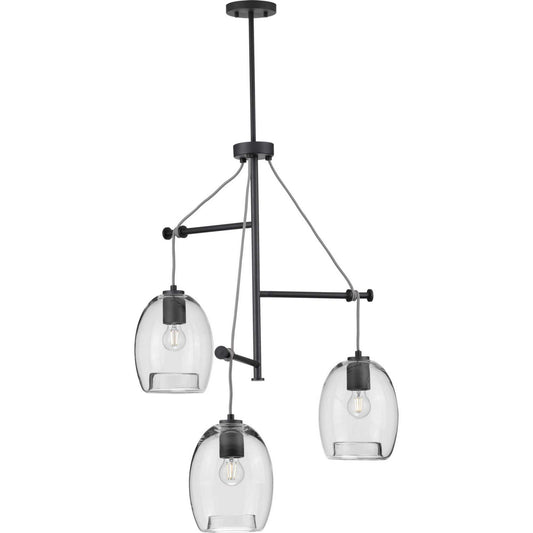 Caisson Three Light Pendant in Graphite