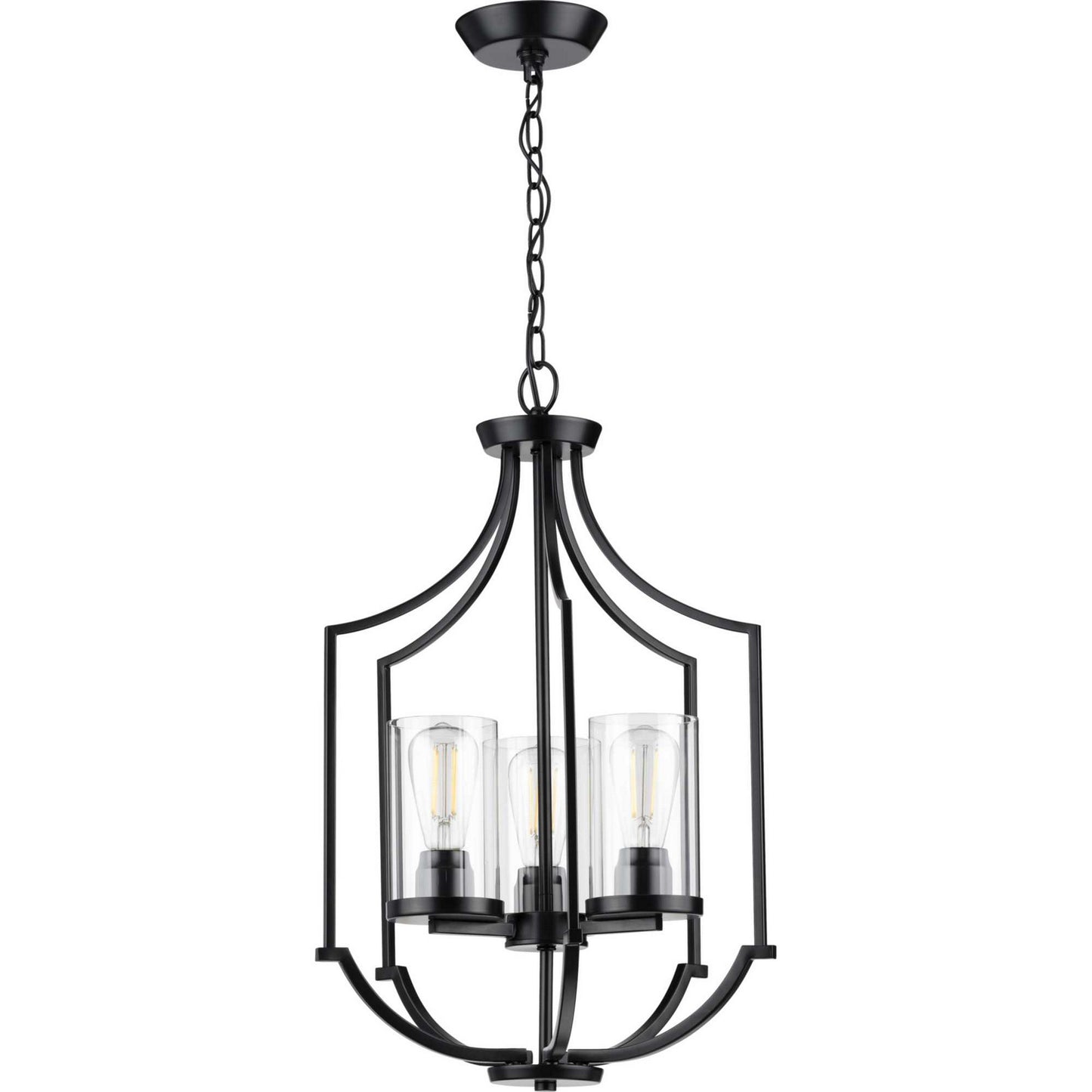 Lassiter Three Light Foyer Pendant in Black