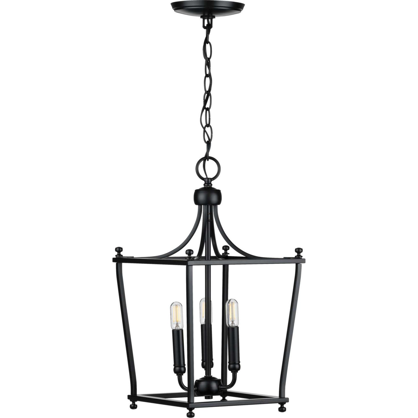 Parkhurst Three Light Foyer Pendant in Black