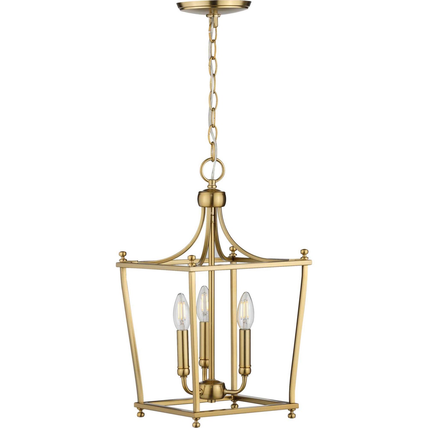 Parkhurst Three Light Foyer Pendant in Brushed Bronze