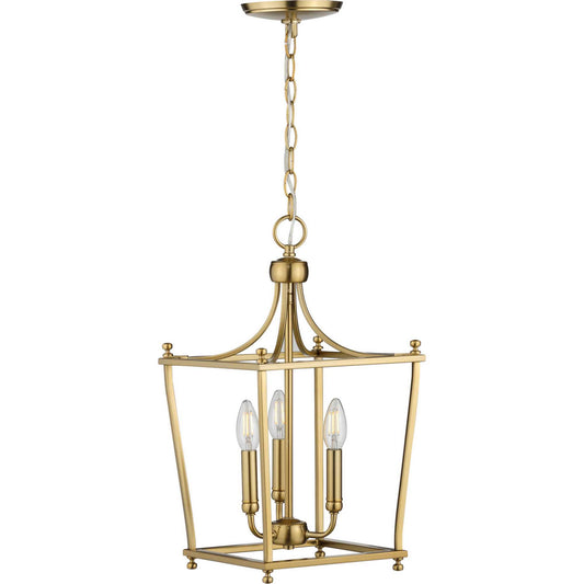 Parkhurst Three Light Foyer Pendant in Brushed Bronze