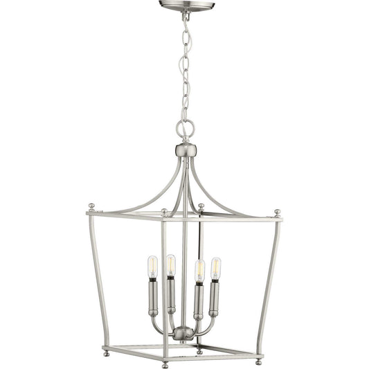 Parkhurst Four Light Foyer Pendant in Brushed Nickel