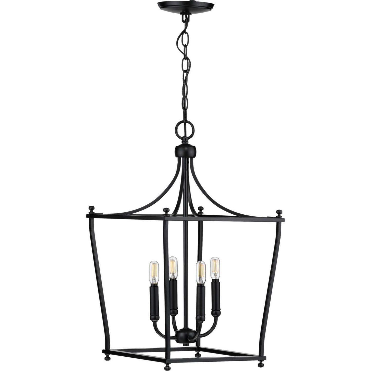 Parkhurst Four Light Foyer Pendant in Black