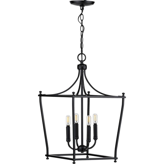 Parkhurst Four Light Foyer Pendant in Black