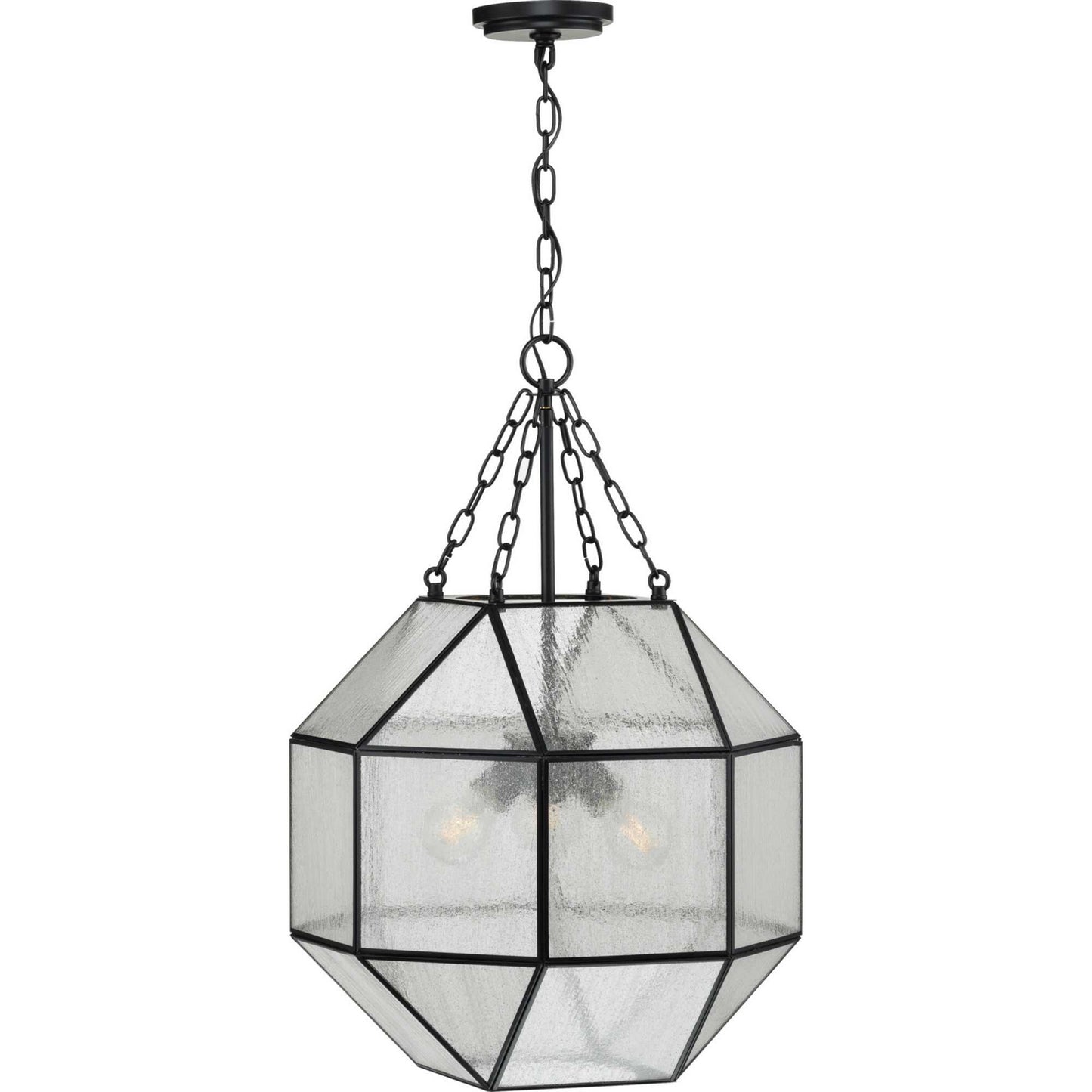 Mauldin Three Light Pendant in Matte Black