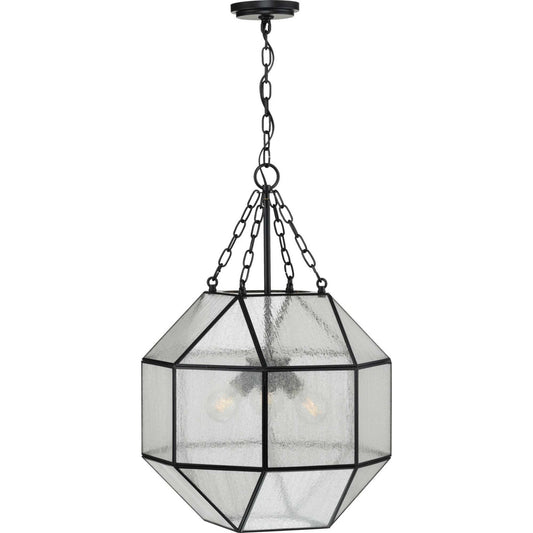 Mauldin Three Light Pendant in Matte Black