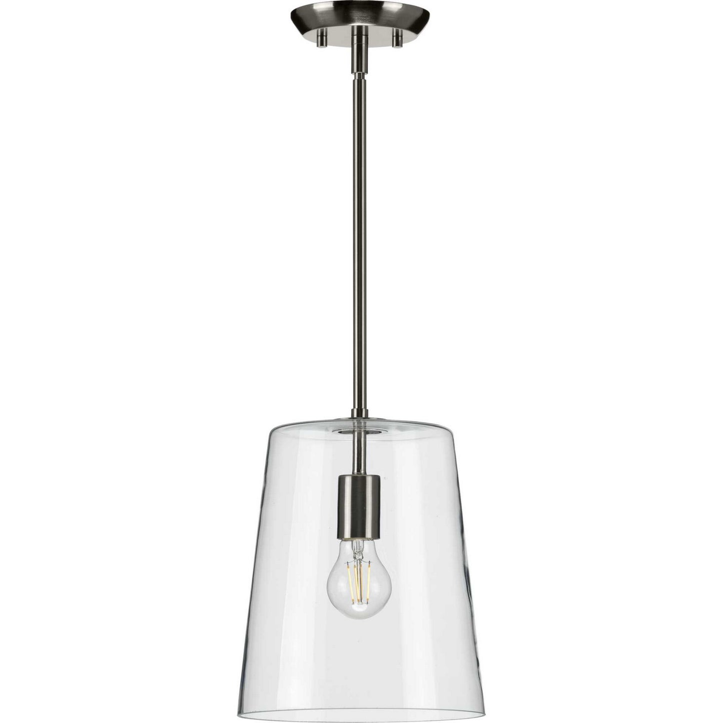 Clarion One Light Pendant in Brushed Nickel