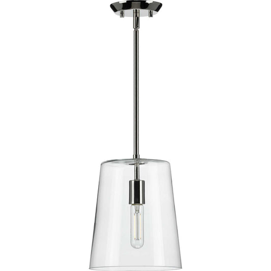 Clarion One Light Pendant in Polished Nickel