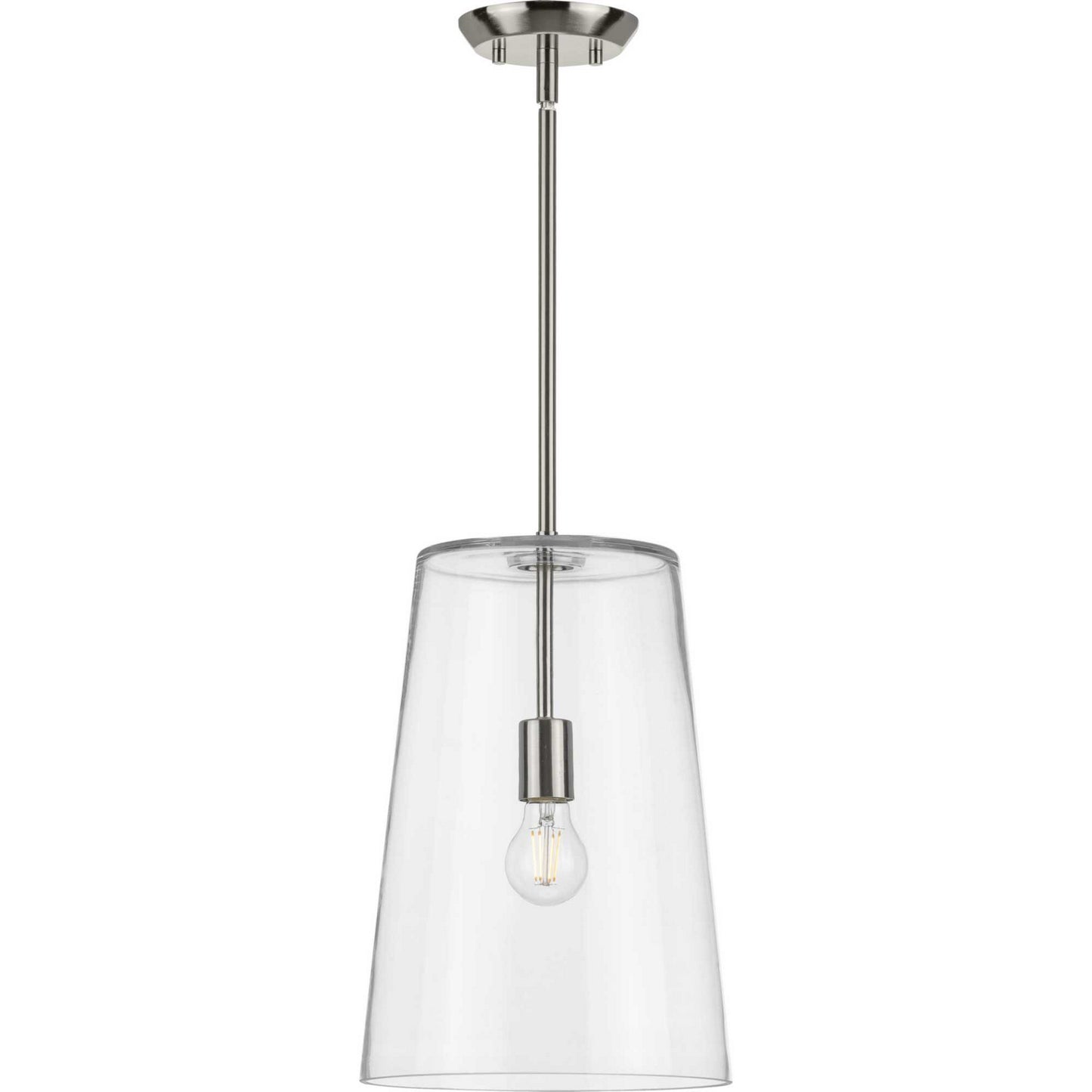 Clarion One Light Pendant in Brushed Nickel