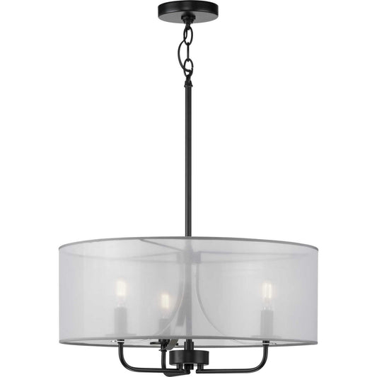 Riley Three Light Pendant in Black