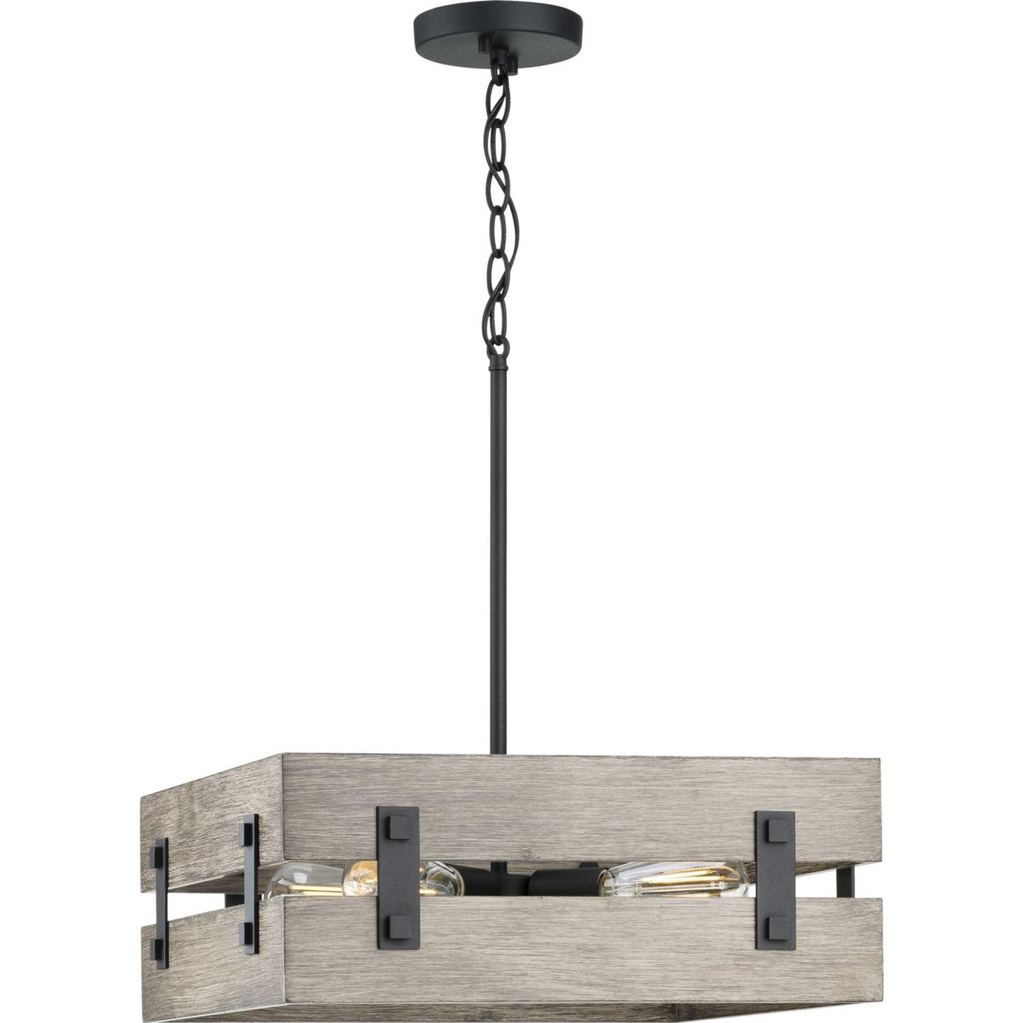 Hemsworth Four Light Pendant in Black