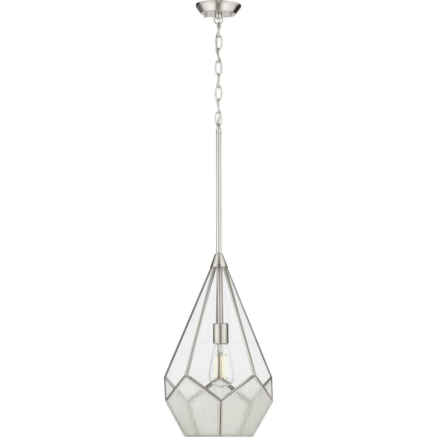 Cinq One Light Pendant in Brushed Nickel