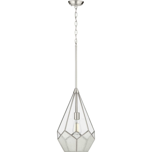 Cinq One Light Pendant in Brushed Nickel