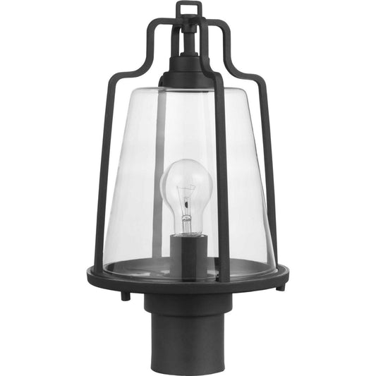 Benton Harbor One Light Post Lantern in Black