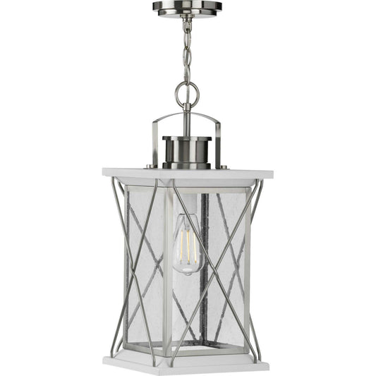 Barlowe One Light Hanging Lantern in Stainless Steel
