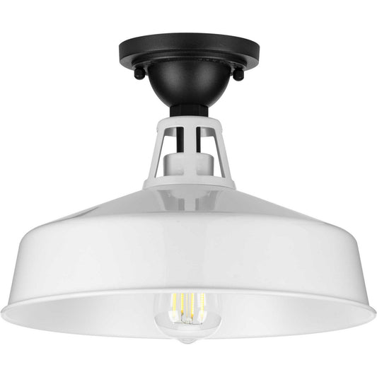 Cedar Springs One Light Semi Flush Mount in White