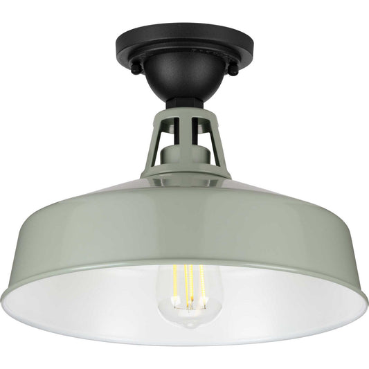 Cedar Springs One Light Semi Flush Mount in Pistachio