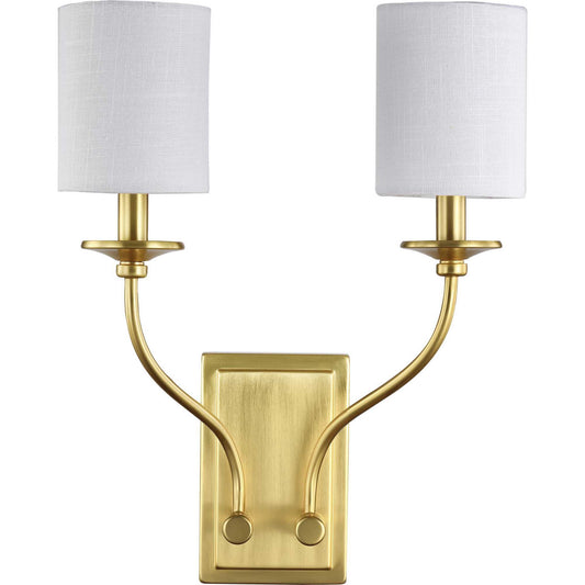 Bonita Two Light Wall Sconce in Satin Brass