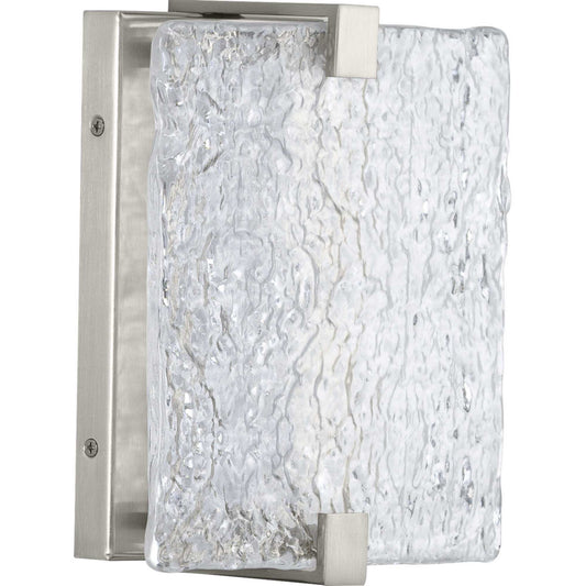 LED Stone Glass LED Wall Sconce in Brushed Nickel