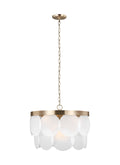 Mellita Six Light Pendant in Satin Brass