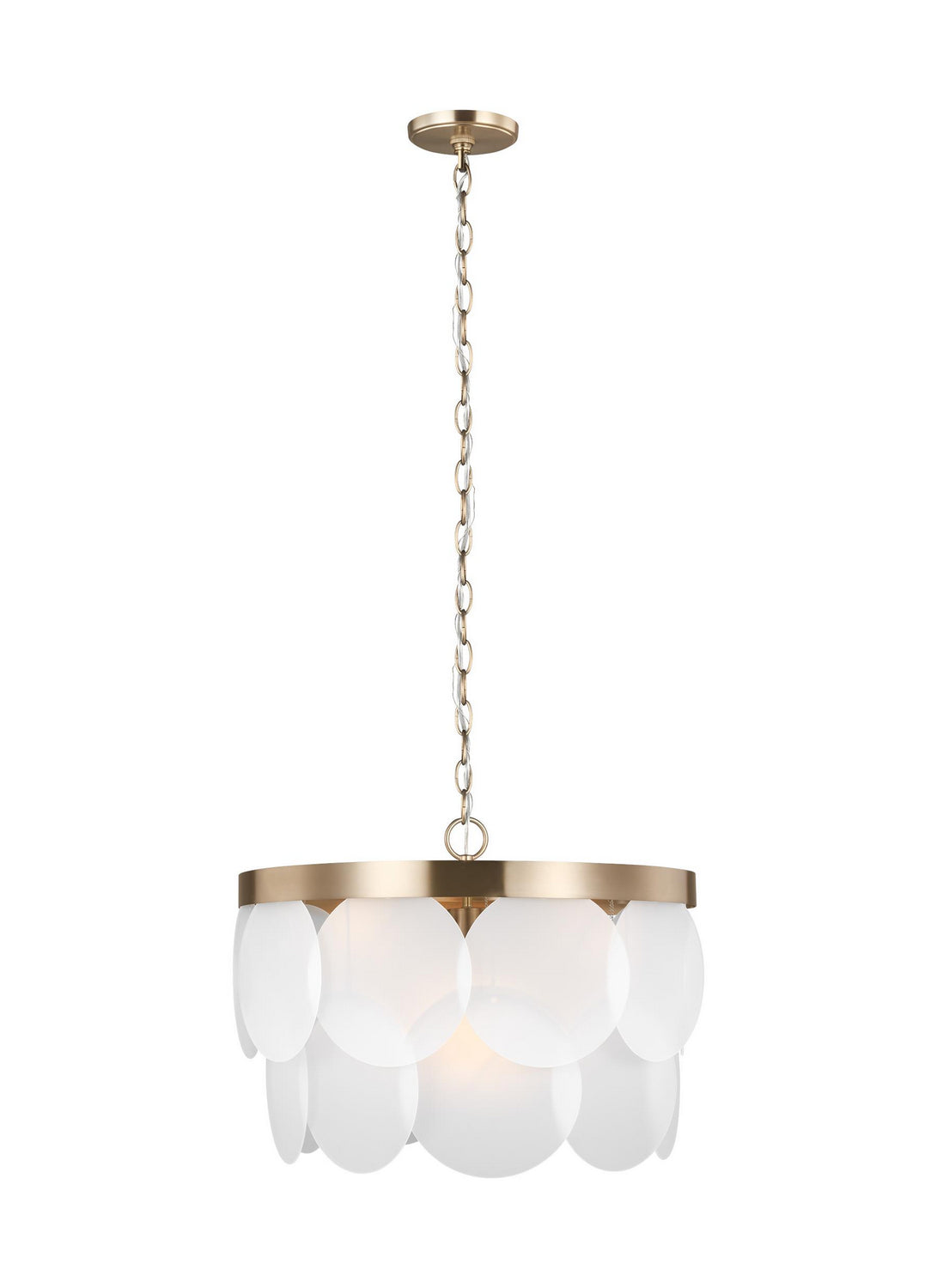 Mellita Six Light Pendant in Satin Brass