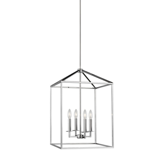 Perryton Four Light Hall / Foyer Pendant in Chrome