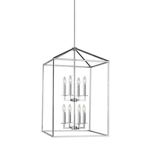 Perryton Eight Light Hall / Foyer Pendant in Chrome