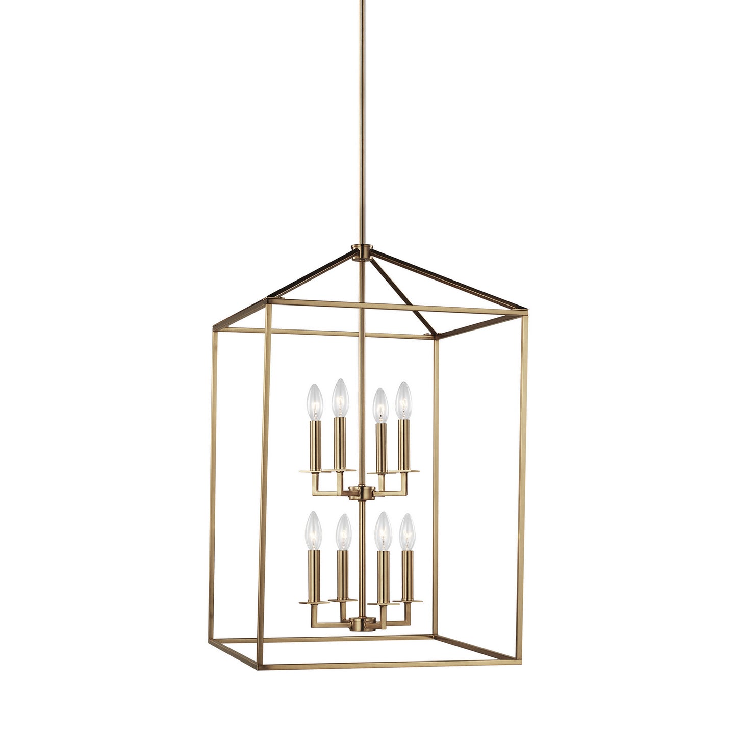 Perryton Eight Light Hall / Foyer in Satin Brass