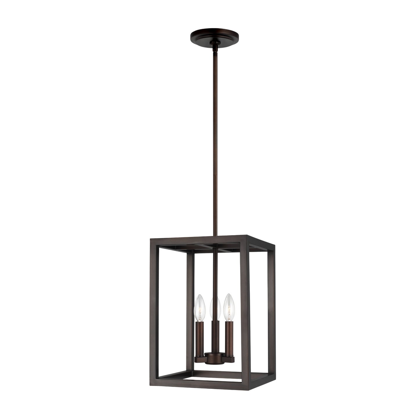 Moffet Street Three Light Hall / Foyer Pendant in Bronze