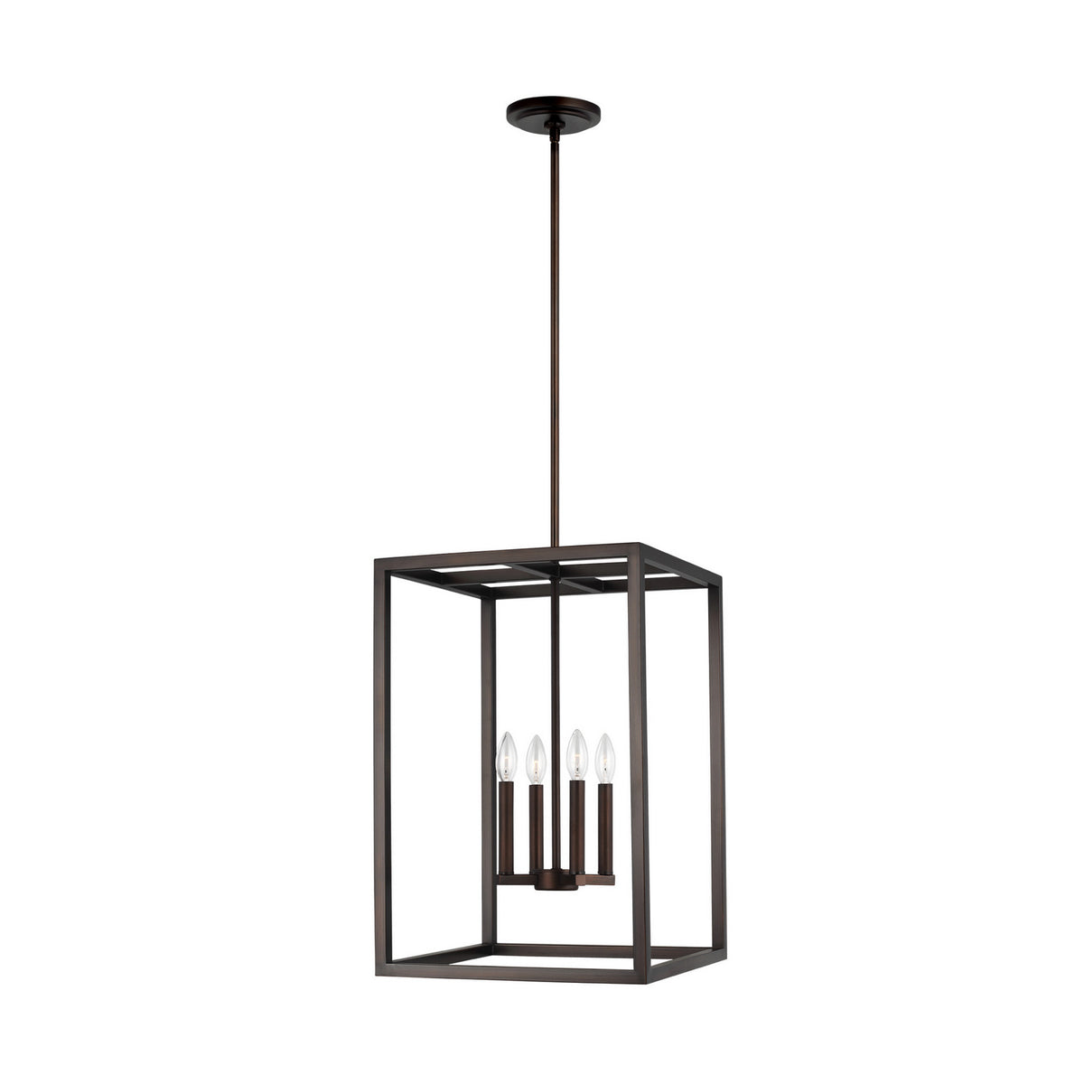 Generation Lighting - 5134504-710 - Four Light Hall / Foyer Pendant - Moffet Street - Bronze