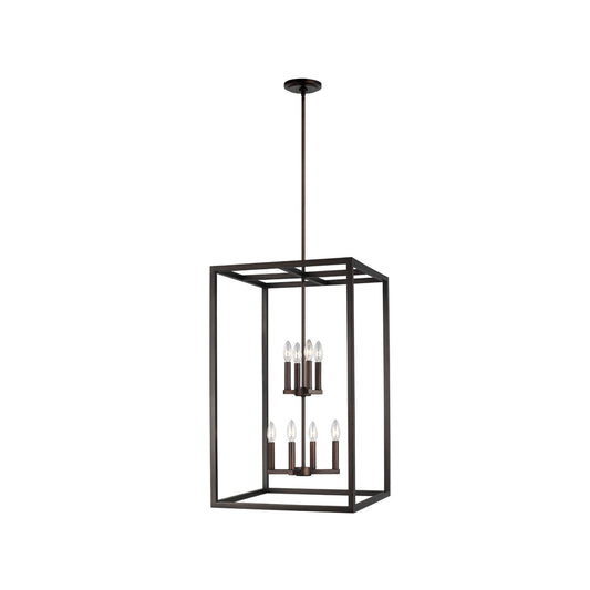 Moffet Street Eight Light Hall / Foyer Pendant in Bronze