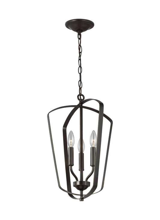 Romee Three Light Hall / Foyer Pendant in Bronze
