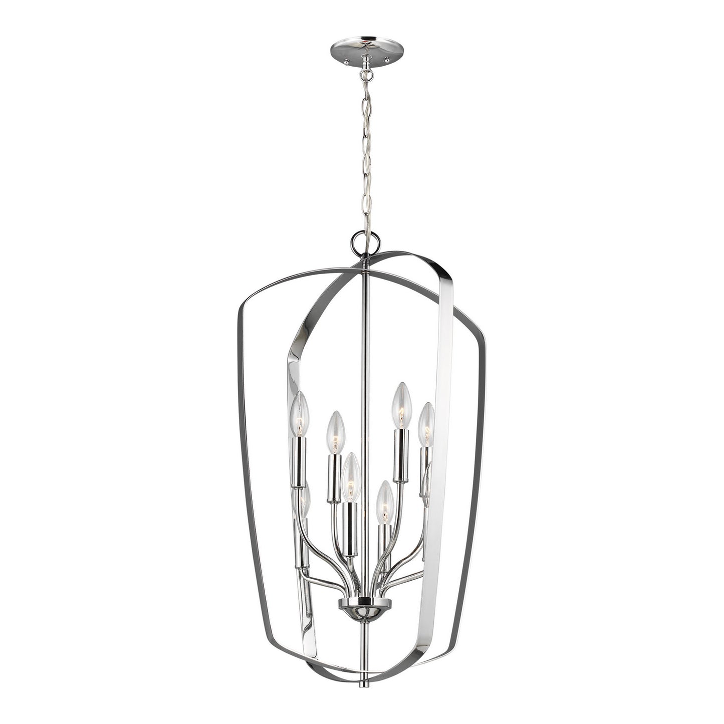 Romee Eight Light Hall / Foyer Pendant in Chrome