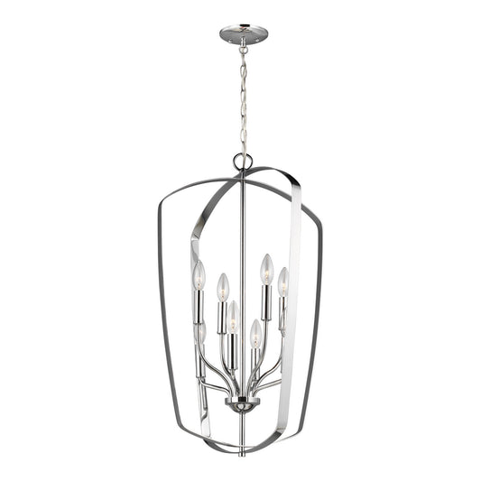 Romee Eight Light Hall / Foyer Pendant in Chrome