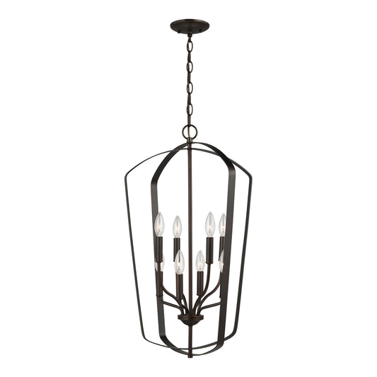Romee Eight Light Hall / Foyer Pendant in Bronze