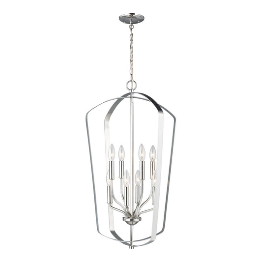 Romee Eight Light Hall / Foyer Pendant in Brushed Nickel