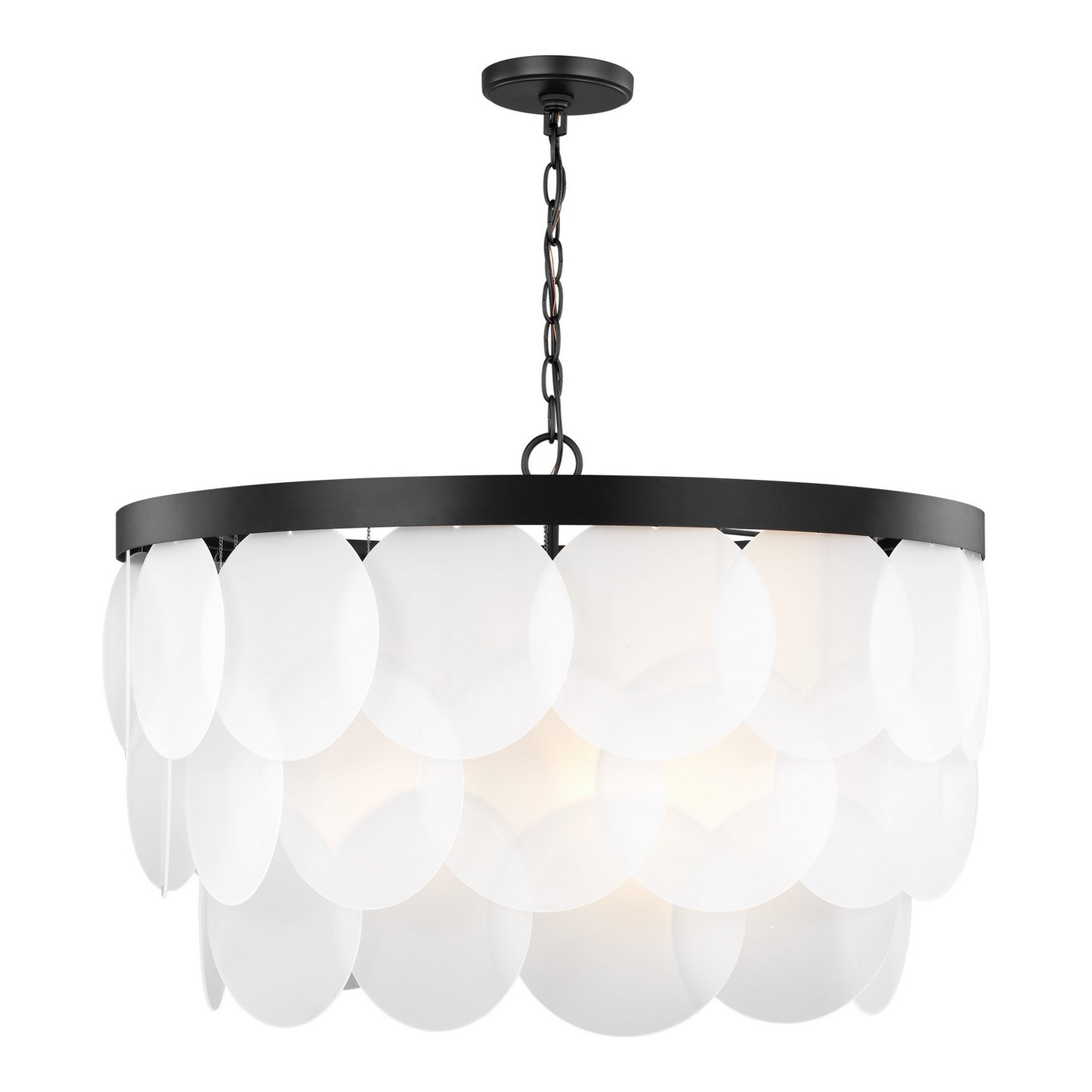 Mellita Eight Light Pendant in Midnight Black