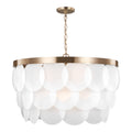 Mellita Eight Light Pendant in Satin Brass