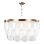 Mellita Eight Light Pendant in Satin Brass