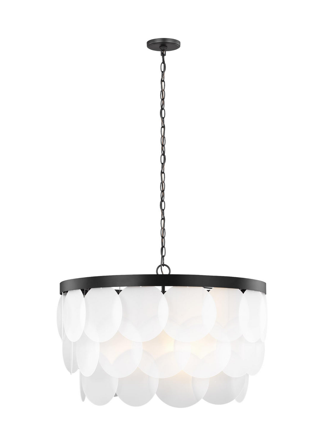 Mellita Eight Light Pendant in Midnight Black