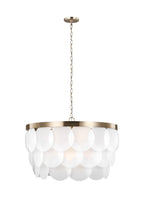 Mellita Eight Light Pendant in Satin Brass