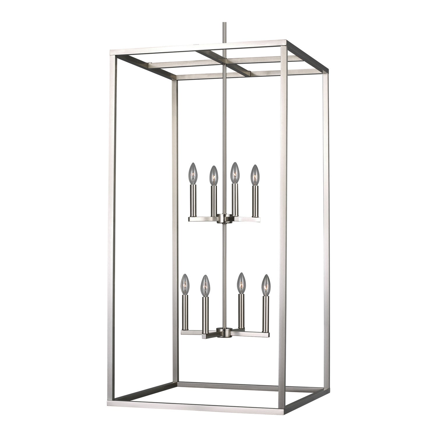 Generation Lighting - 5234508-962 - Eight Light Hall / Foyer Pendant - Moffet Street - Brushed Nickel