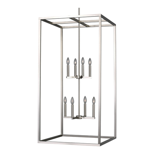 Generation Lighting - 5234508-962 - Eight Light Hall / Foyer Pendant - Moffet Street - Brushed Nickel