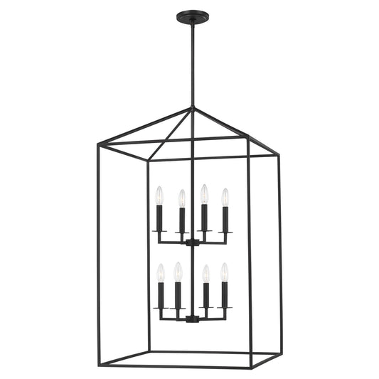 Generation Lighting - 5315008-112 - Eight Light Hall / Foyer - Perryton - Midnight Black