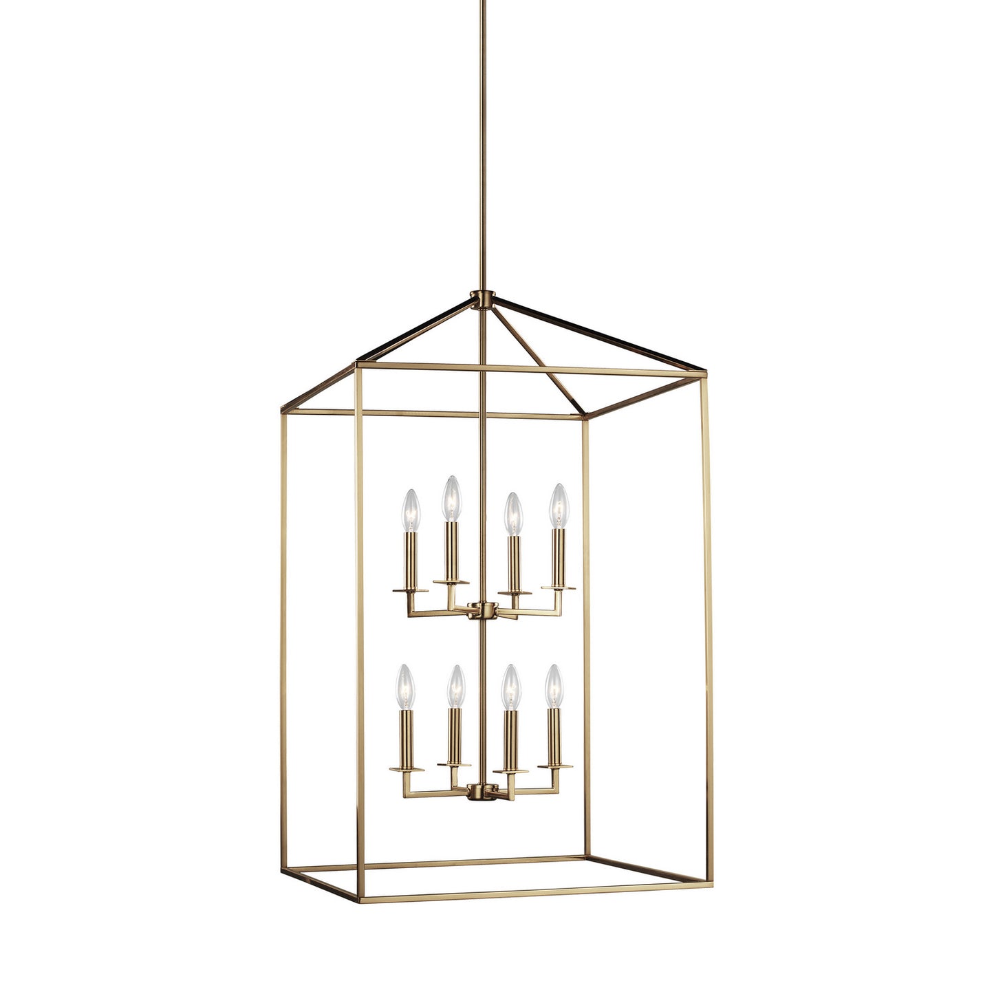 Perryton Eight Light Hall / Foyer in Satin Brass