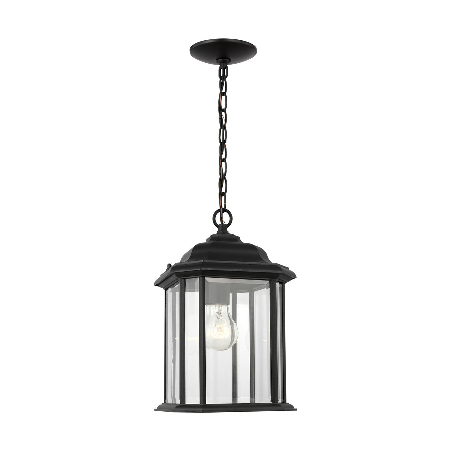 Kent One Light Outdoor Pendant in Black