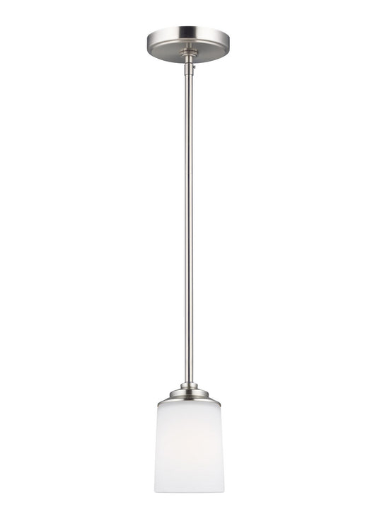 Generation Lighting - 6130701EN3-962 - One Light Mini-Pendant - Kemal - Brushed Nickel