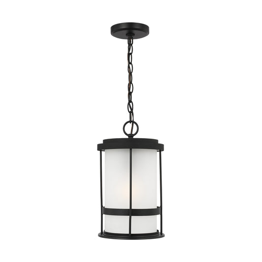 Wilburn One Light Outdoor Pendant in Black
