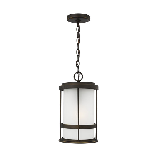 Wilburn One Light Outdoor Pendant in Antique Bronze